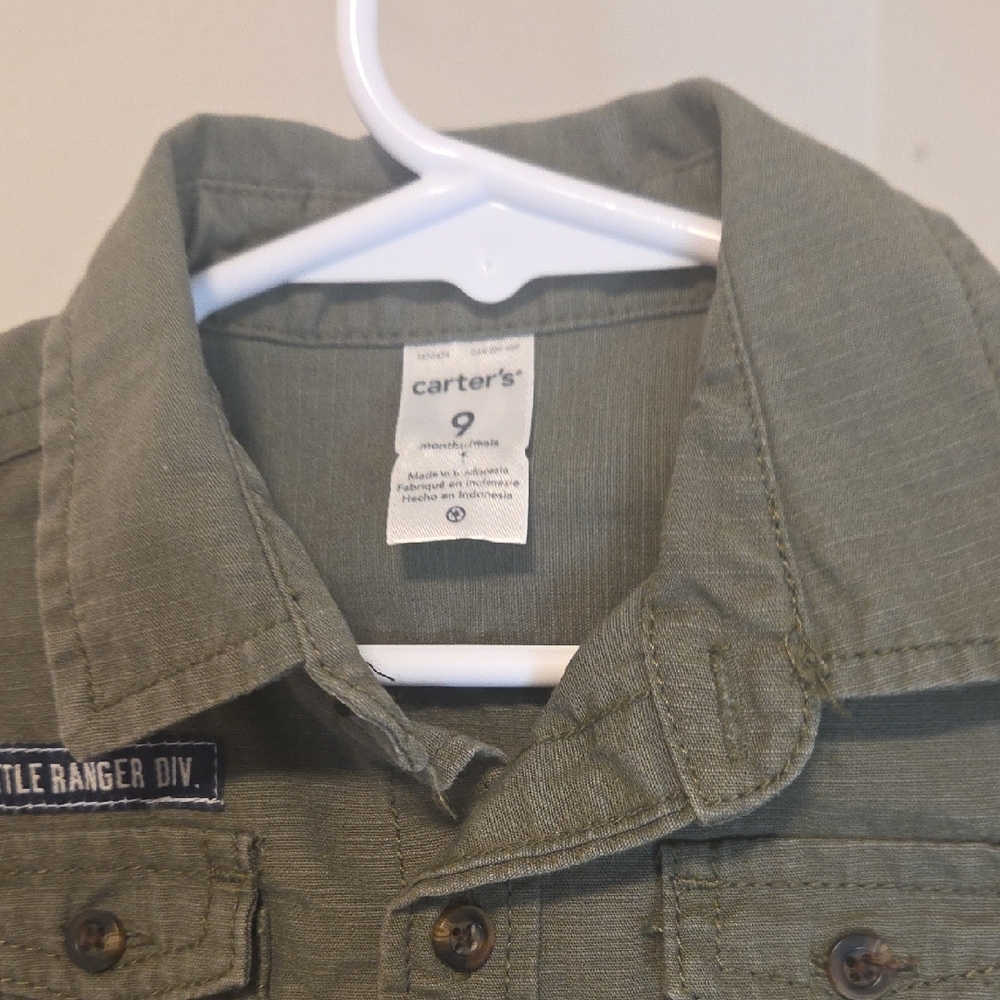 Carters Military Button Down - Picture 2 of 8